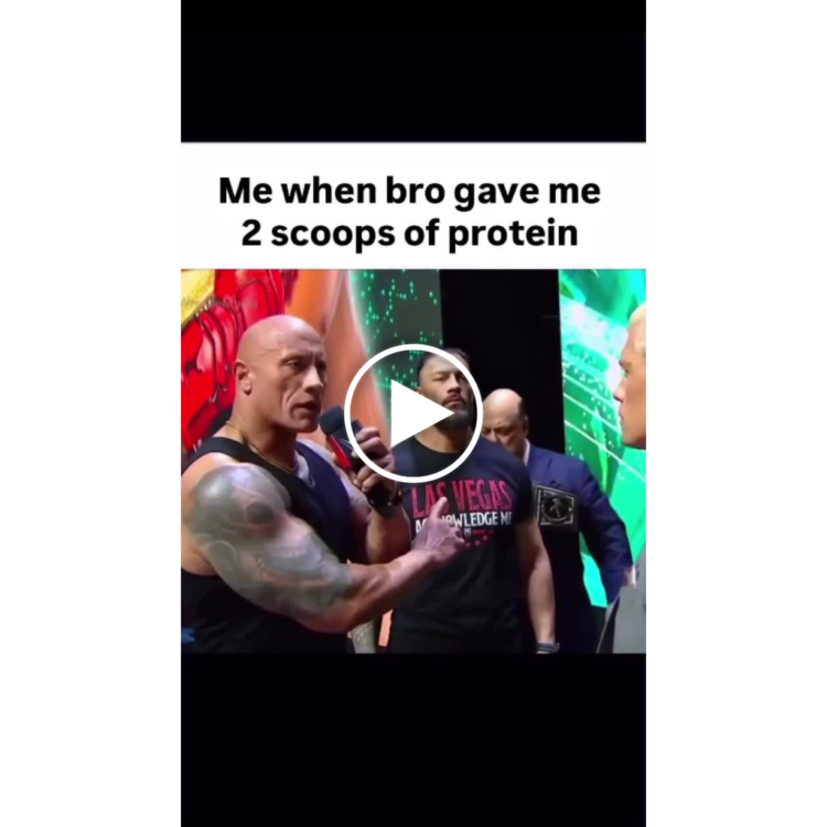Me when bro gave me 2 scoops of protein. You know gains are real when you’re ready to host the show! #GymLife #Protein.