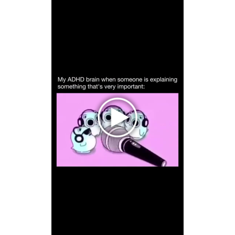 When someone’s explaining something super important and your ADHD brain goes 🦗… "My ADHD brain when someone is explaining something that's very important." #ADHD #lol.