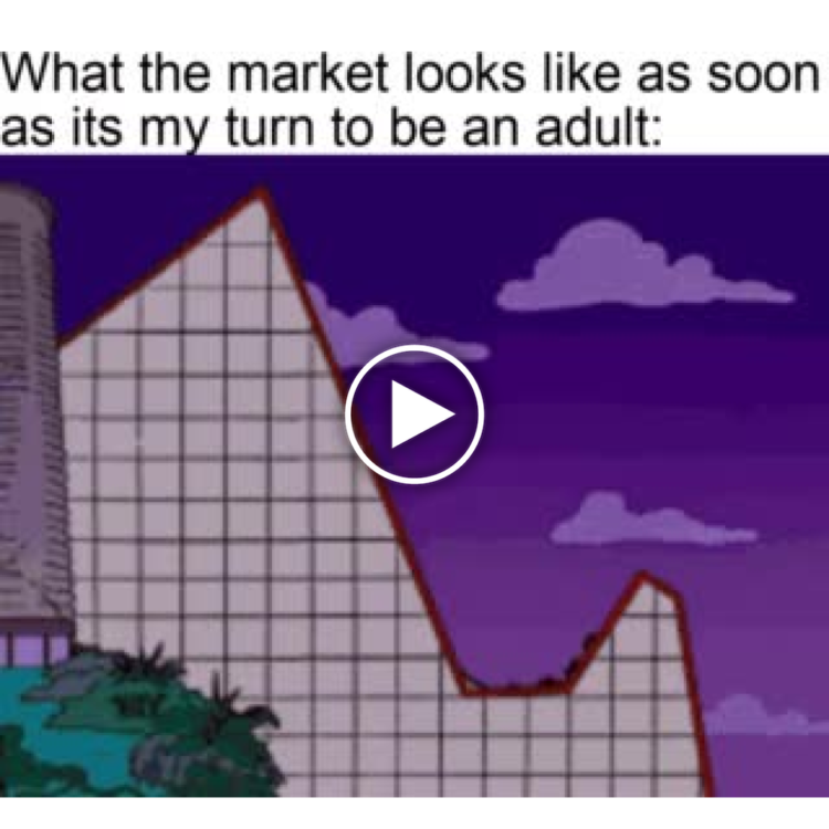 What the market looks like as soon as it’s my turn to be an adult. Why does adulthood come with a plot twist? #adulting #stocks.