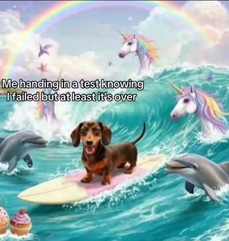 Me handing in a test knowing I failed but at least it’s over. When vibes > GPA #mood #finals #studylife.