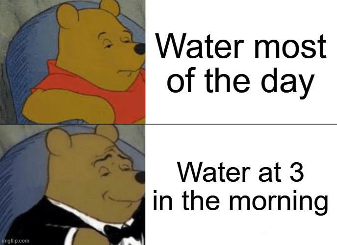 You all day: "Water most of the day." You at 3AM: "Water at 3 in the morning." Why does water hit diff at night? #facts.