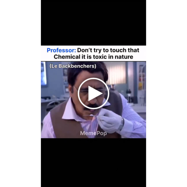 Don’t try to touch that chemical, it is toxic in nature. Backbenchers: “Bet.” Why are we like this? 😂 #chaos #YOLO #science.