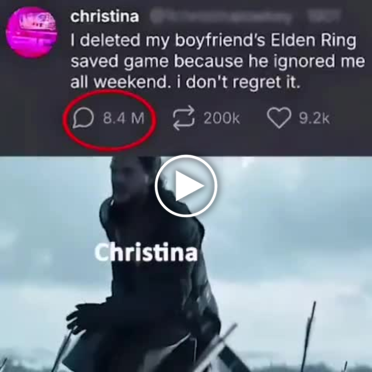 When you delete his Elden Ring save bc he ignored you all weekend & don’t regret it. Dramatic? Christina levels. #savage #EldenRing.