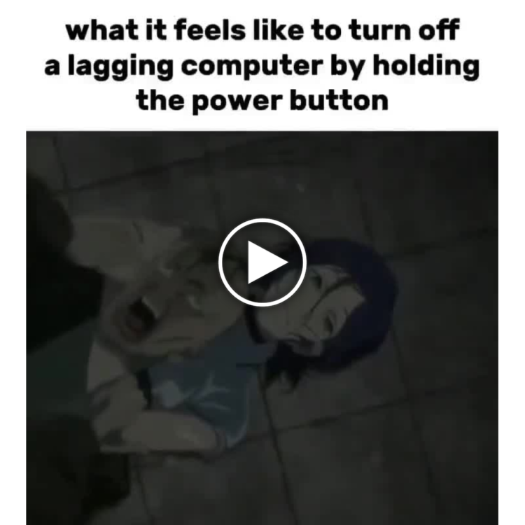You ever just hold that power button, dramatically ending your computer's suffering? what it feels like... #anime #tech #mood.