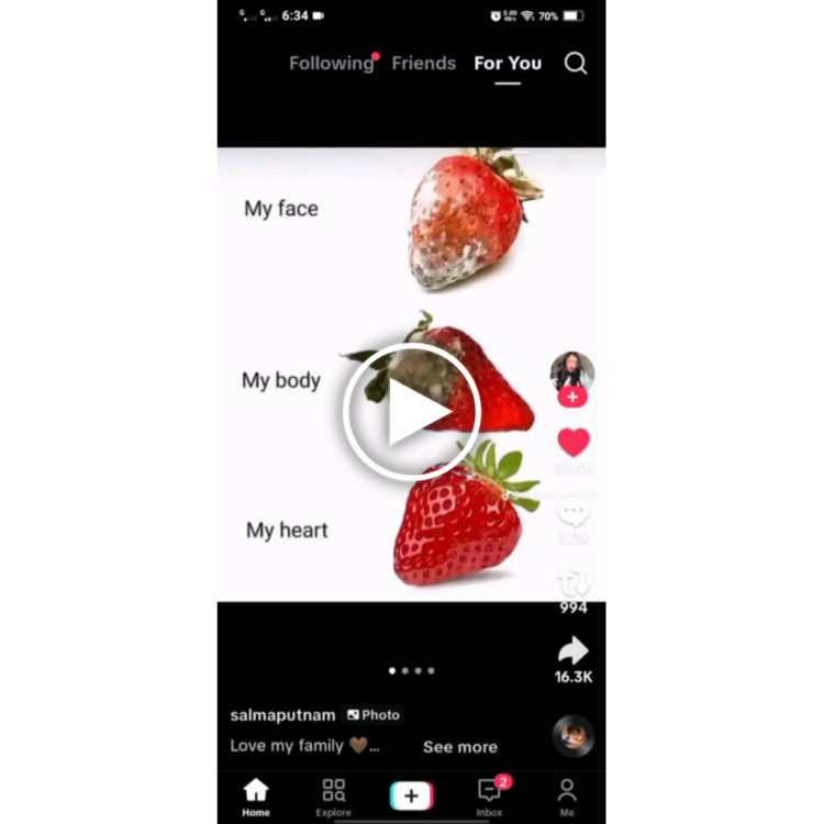 When your face is struggling, body’s meh, but the heart? Fresh AF. “My face” (moldy) “My body” (partially ripe) “My heart” (fresh) #mood.