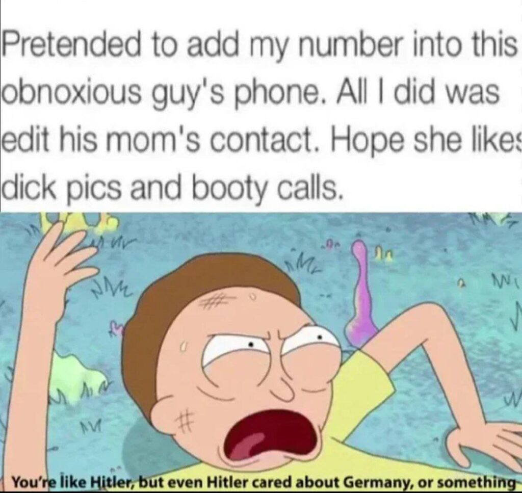 When you change your friend's contact name as a prank and they find out—Morty is not having it 😂 #RickAndMorty #prank #angry.