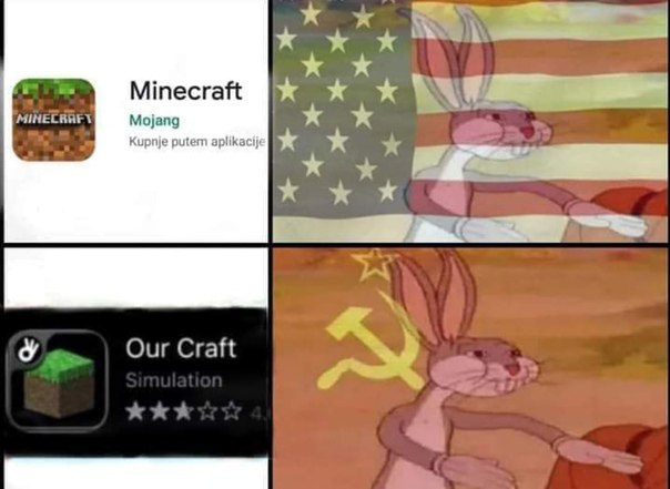 When you want Minecraft but your phone gives you "Our Craft" instead 🇺🇸👉Minecraft 🇷🇺👉Our Craft #meme #gaming.