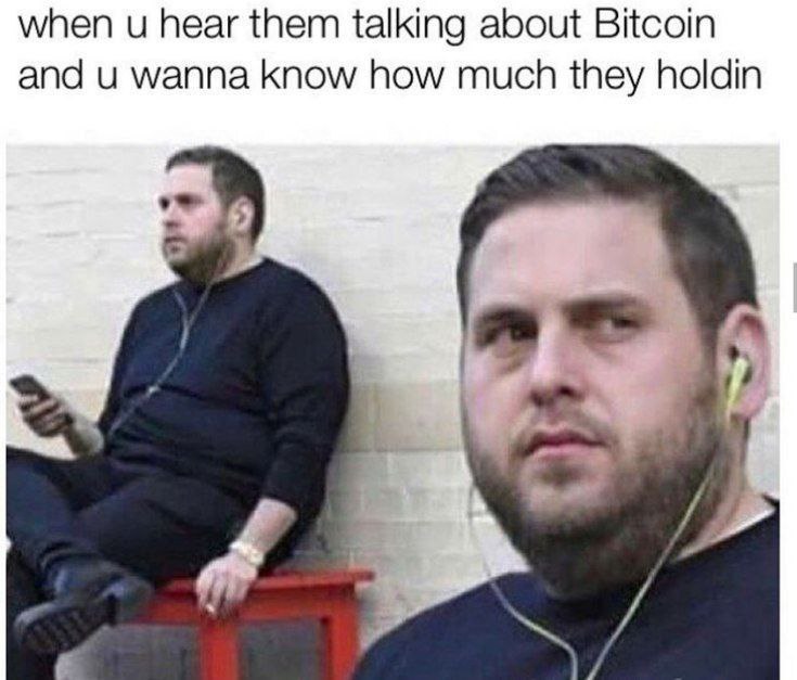When u hear them talking about Bitcoin and u wanna know how much they holdin. #bitcoin #crypto #curious.