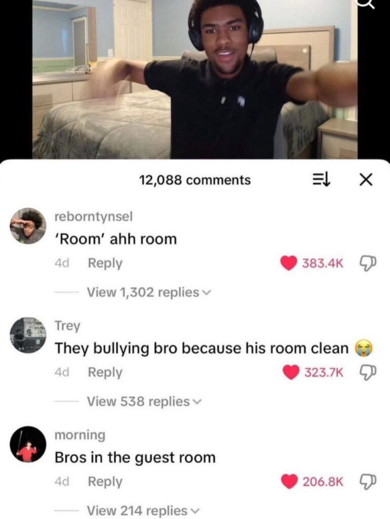 When your room’s cleaner than your browser history 😂 “Bro’s hiding a portal in there” “Hotel? More like Home-tel!” #clean #meme.