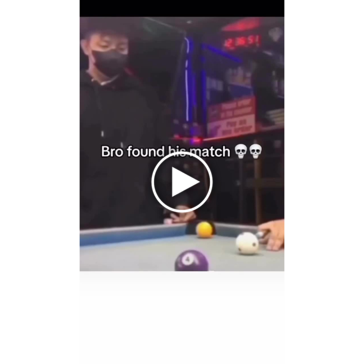 You know it's a wild game when "Bro found his match" 💀💀 Show us your cue skills! #funny #meme #pool.