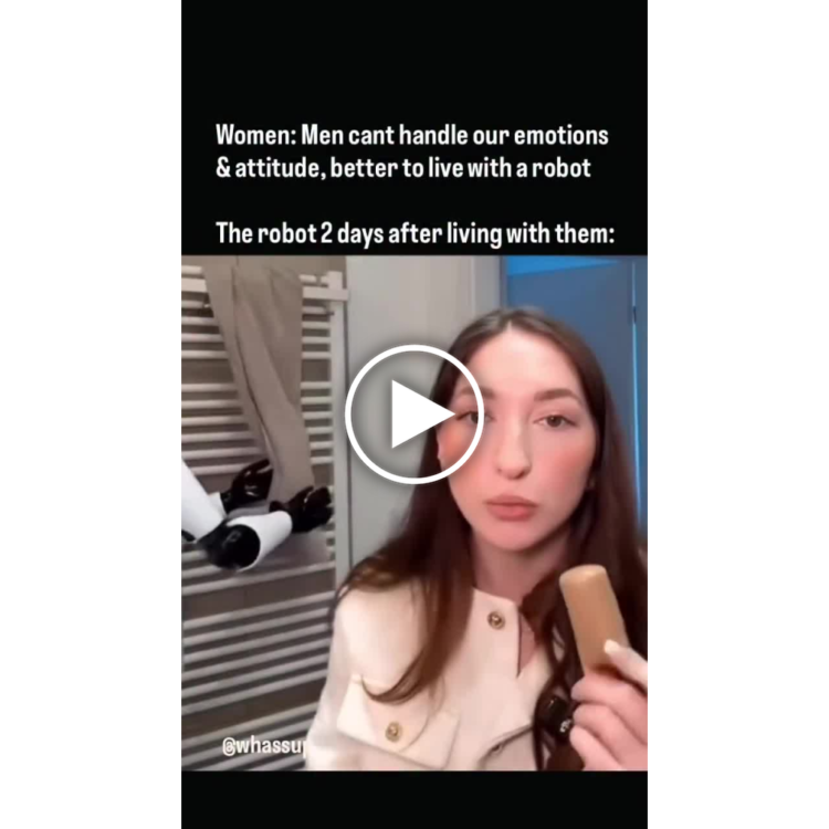 Women: Men can't handle our emotions & attitude, better live with a robot. The robot 2 days after living with them: #robots #LOL.