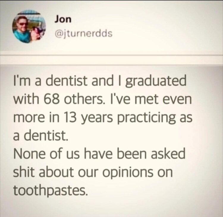 You spend years becoming a dentist and not ONCE does anyone ask your toothpaste opinion? Feels illegal 😂 #dentist #toothpaste.