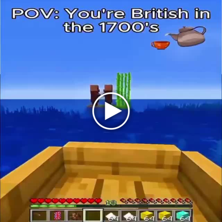 POV: You’re British in the 1700’s ☕🫖 #minecraft #memes #colonizer.
