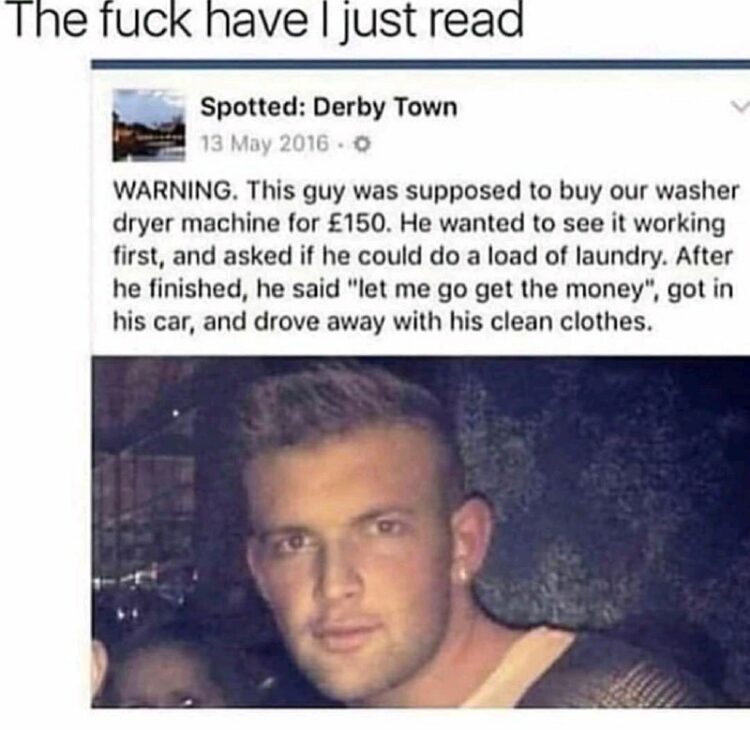 Ever lend out your washer/dryer for a “test run” and never see your clothes again? Yeah, me neither... #scammed #laundrylife.