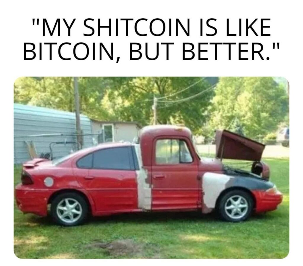 MY SHITCOIN IS LIKE BITCOIN, BUT BETTER. When you DIY your crypto and it shows. #crypto #fail #memes.