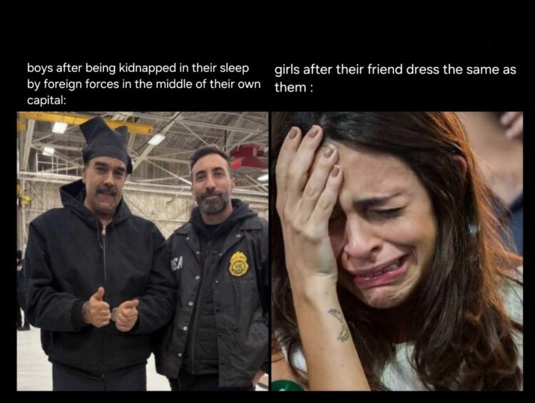 Boys be like *chill* in matching fits, girls be crying like it’s the end of the world. We really built different 😂 #boys #girls #meme.