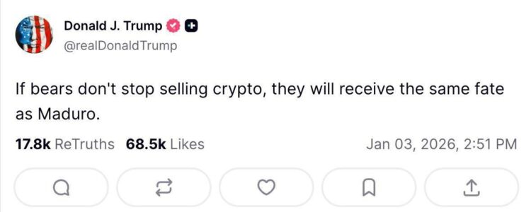 If bears don't stop selling crypto, they will receive the same fate as Maduro. 😂🔥 #crypto #Trump #bearmarket.