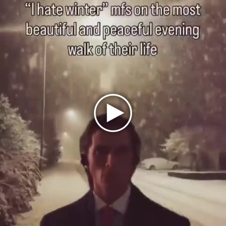 “I hate winter” mfs on the most beautiful and peaceful evening walk of their life. #winter #irony #meme.