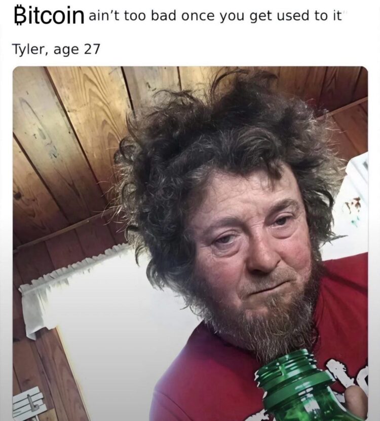 When Bitcoin says you’re 27 but your hairline is 47. Investing years off your life, one dip at a time. #Bitcoin #aging.