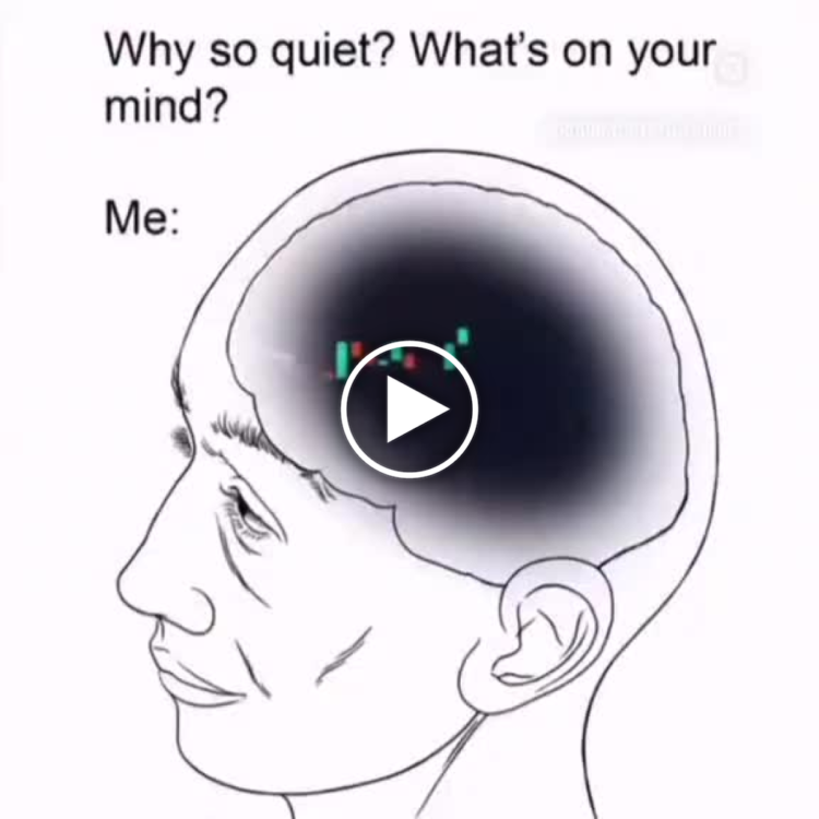 Why so quiet? What's on your mind? Me: *thinking only in candlestick charts* #traderlife #stonks #meme.