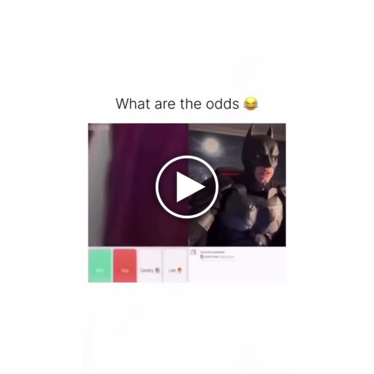 What are the odds 😂 When your Zoom call turns into Gotham auditions. #LOL #Batman #Surprise #VideoCall.