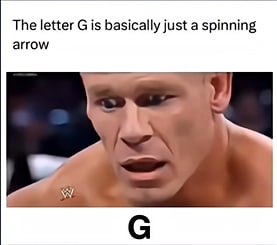 You ever notice the letter G is basically just a spinning arrow? Mind = blown 😂 #AlphabetTruths #MindBlown.