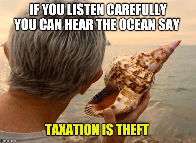If you listen carefully you can hear the ocean say, TAXATION IS THEFT. Nature’s not pulling punches today! #Taxation #OceanWisdom.