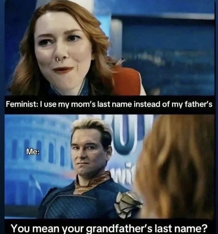 When you think you’re breaking the patriarchy but family trees hit different 😂 “I use my mom’s last name.” “You mean your grandfather’s?” #TheBoys #Genealogy.