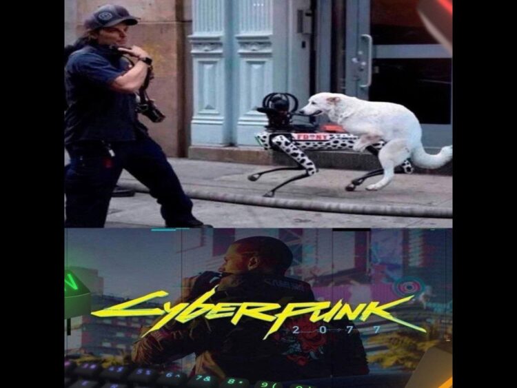 When you and your buddy hit the streets but take it straight to 2077 mode. Cyberpunk isn’t a game, it’s a lifestyle. #future #lol.