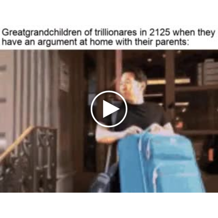 When you’re the greatgrandchild of a trillionaire in 2125 and your parents don’t get you 😂 “Time to check into my own mansion!” #richkid.