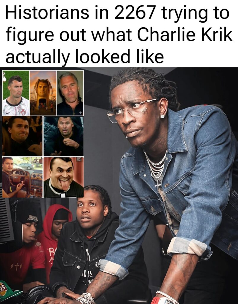 Historians in 2267 trying to figure out what Charlie Kirk actually looked like 😂 Future historians are gonna need help! #Memes.