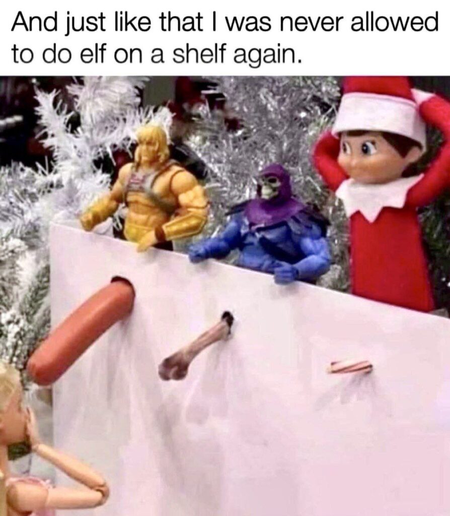 When you try Elf on the Shelf one more time and get banned for creative genius. Not allowed to do this again 😂 #ElfOnTheShelf #fail.