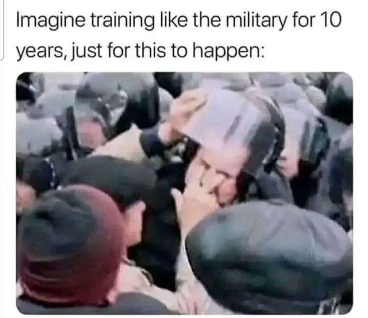 Imagine training like the military for 10 years, just for this to happen. #awkward #fail.