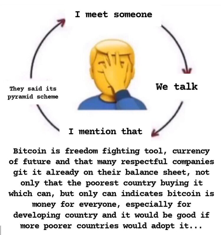 When your friend says Bitcoin is a pyramid scheme but you know it could help poorer countries 😂💸 #Bitcoin #Crypto #Finance.