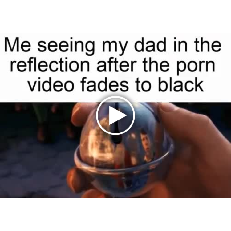 Me seeing my dad in the reflection after the porn video fades to black." When your family chrome-casts at the worst time. #awkward.