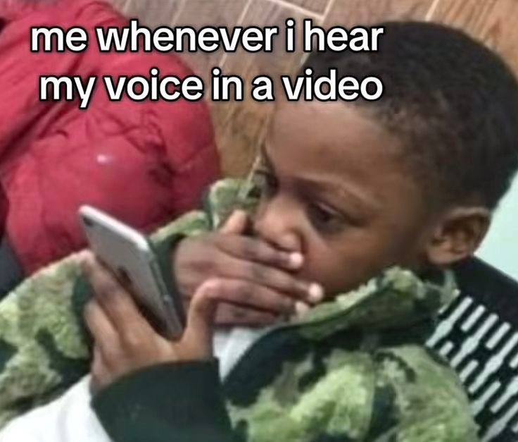 Me whenever i hear my voice in a video 😂 Why do I sound like THAT?! #cringe #lol.