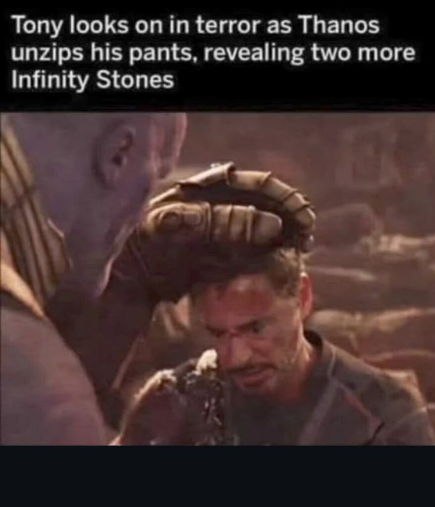 When Thanos says he’s got a “secret stash” of Infinity Stones and you know it’s gonna be in the weirdest place 😂 #Marvel #Thanos #LOL.