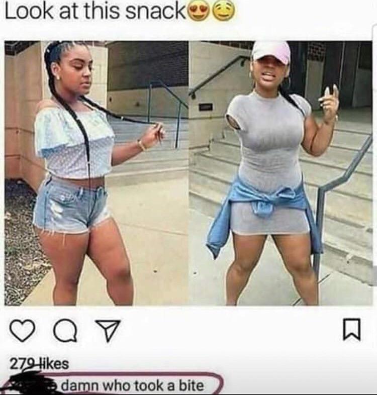 Look at this snack. damn who took a bite 😂 When your glow up comes with a plot twist! #meme #snacktime.