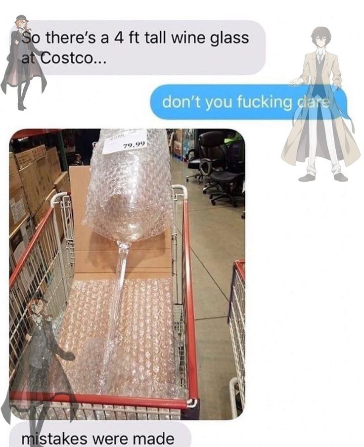 When you joke about a 4-foot wine glass at Costco and suddenly you're buying it. Mistakes were made. #WineGoals #EpicFail.