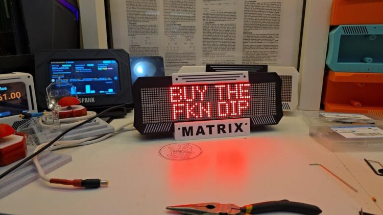 You know it’s real when the LED screams BUY THE F*N DIP above MATRIX. Stack sats, ignore the noise 🚀 #crypto #buythedip.