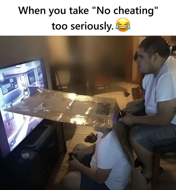 When you take 'No cheating' too seriously. 😂 Ever built a wall just for game night? #gamerproblems #funny #gaminglife.