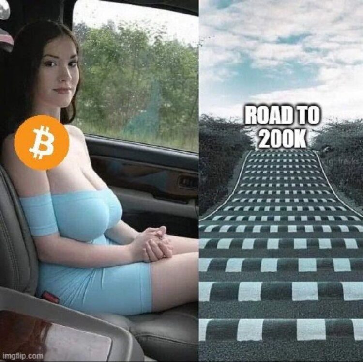 When you HODL so hard the "ROAD TO 200K" starts looking real 🚀 #Bitcoin #Crypto #ToTheMoon.