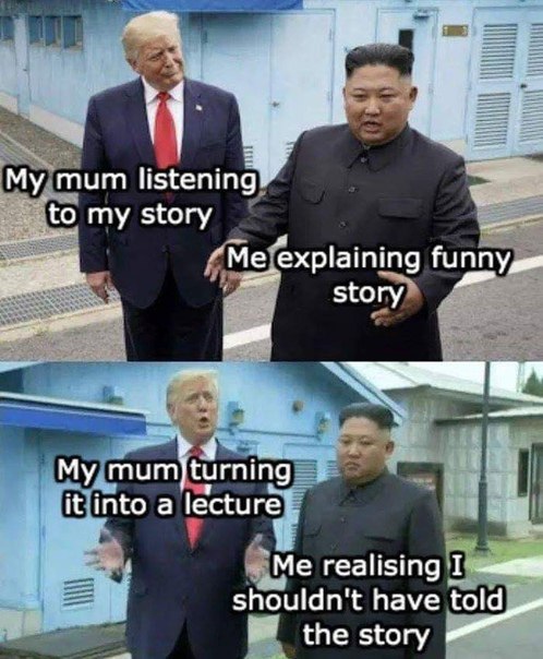 You: “Me explaining funny story” to mum. Also you: Realizing mistake as mum turns it into a lecture 😂 #parenting #oops.