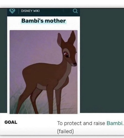 You ever try your best to protect and raise Bambi... and still end up with (failed)? #Parenting #DisneyFails.
