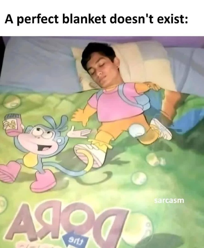 A perfect blanket doesn't exist:." But Dora really said nap time, explorer edition! #sleepgoals #DoraTheExplorer #tooiconic.