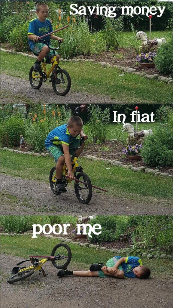 You: “Saving money.” Also you: “In fiat.” Result? “Poor me.” If you know, you know 😂 #finance #crypto #fail.
