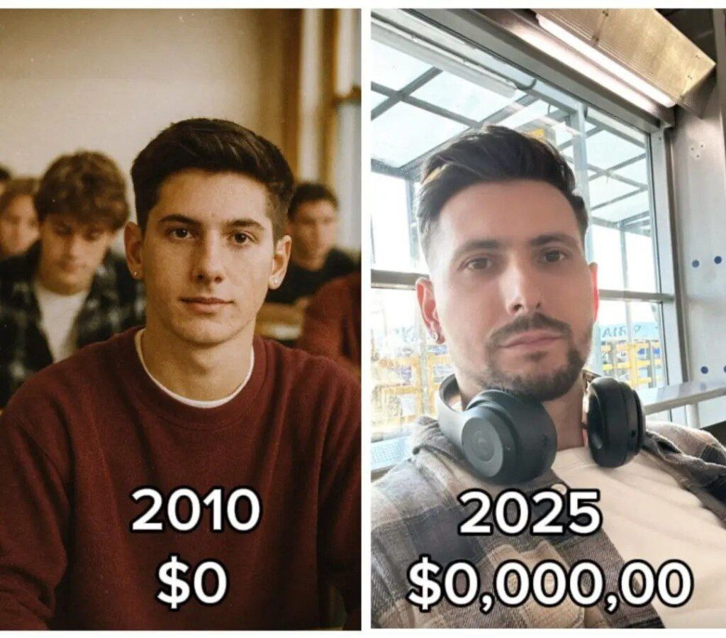 When it’s 2025 and you’re still flexing that $0,000,00 bank balance upgrade since 2010. Peak glow up vibes! #broke #timeflies.
