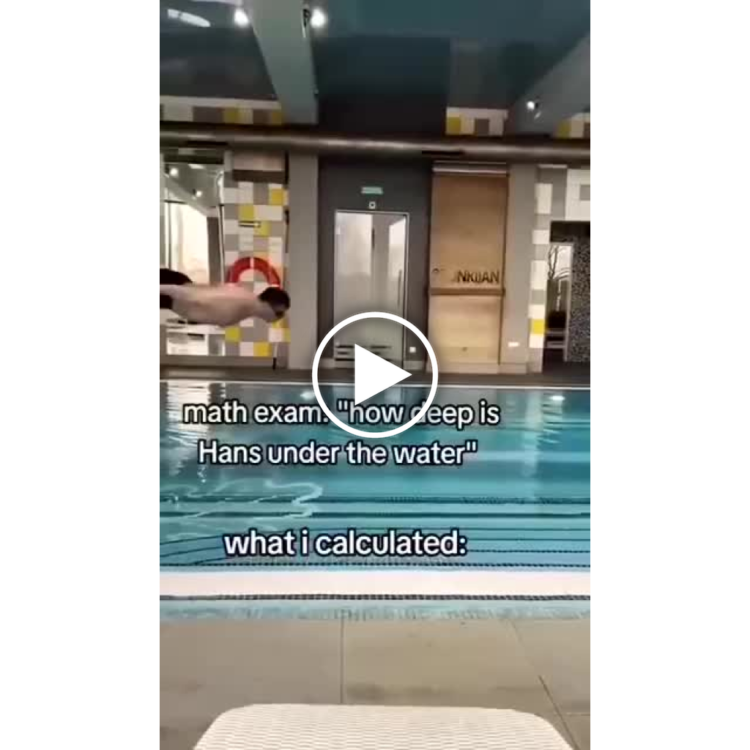 Math exam: "how deep is Hans under the water" what i calculated: 😂 When your math skills go horizontal. #school #fail.