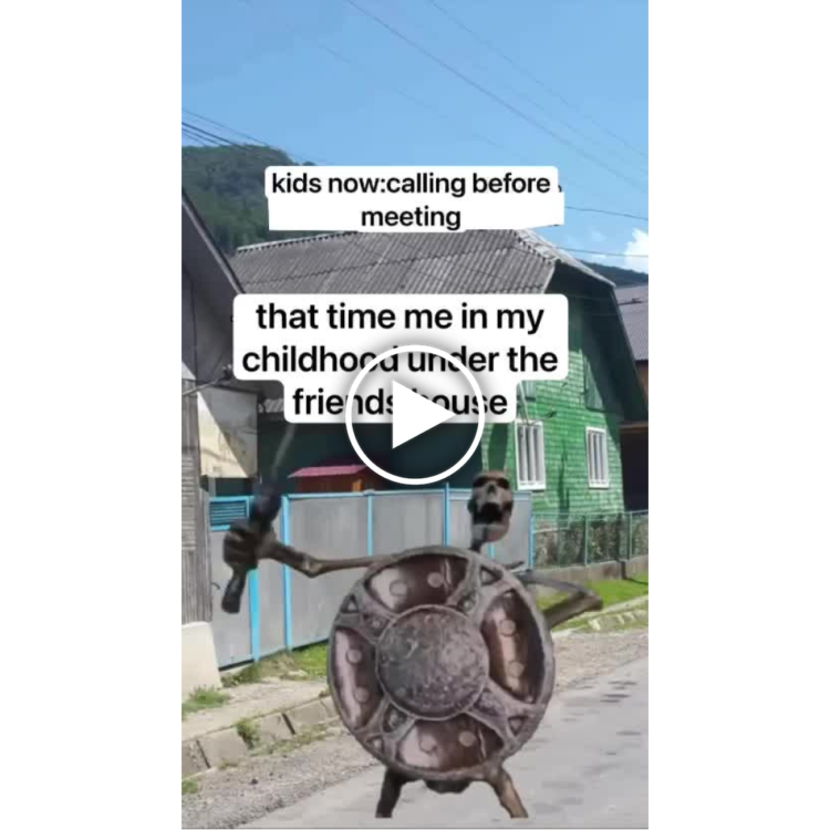 You: calls before meeting Also you, childhood edition: chillin' under your friend's house 😂 kids now: calling before meeting #nostalgia #childhood #funny.