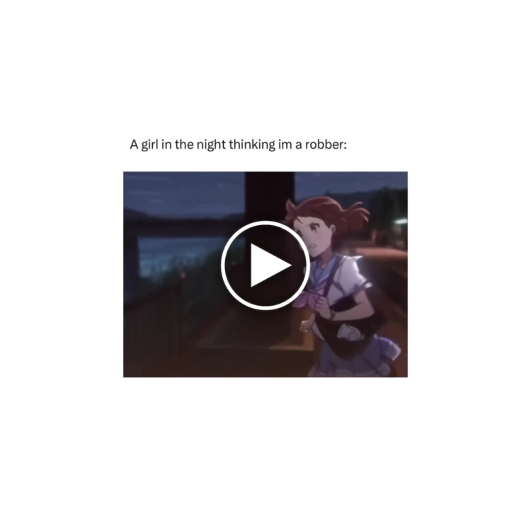 A girl in the night thinking im a robber: When you just wanna vibe but someone thinks you’re sus 😂 #anime #meme.